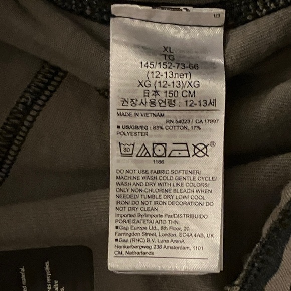 GAP teen boys XL 12-13 years Gray Camouflage Athletic Shorts thick cotton blend - Picture 3 of 14